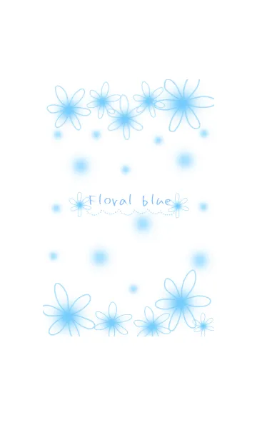 [LINE着せ替え] Floral blueの画像1