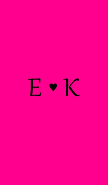 [LINE着せ替え] Initial "E ＆ K" Vivid pink ＆ black.の画像1