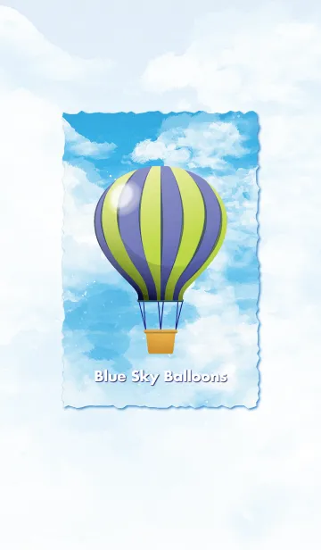 [LINE着せ替え] 青空と気球 -Blue SKy Balloons-の画像1