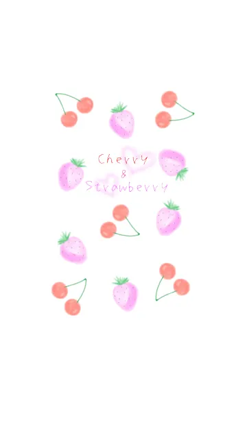 [LINE着せ替え] Cherry＆Strawberryの画像1