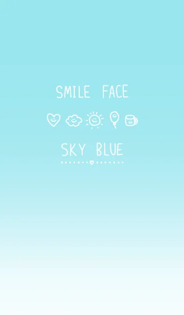 [LINE着せ替え] SMILE FACE SKY BLUEの画像1