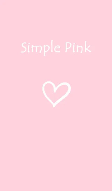 [LINE着せ替え] Simple Pink White Heartの画像1