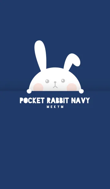 [LINE着せ替え] Pocket Rabbit -NAVY-の画像1