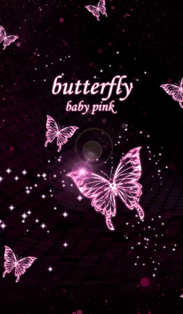 [LINE着せ替え] butterfly baby pink (蝶ベビーピンク）の画像1