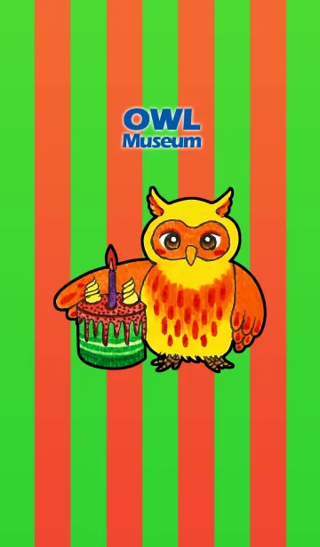 [LINE着せ替え] フクロウ 博物館 60 - Cake Owlの画像1