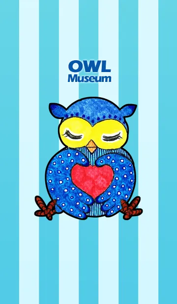 [LINE着せ替え] フクロウ 博物館 61 - Heart Owlの画像1