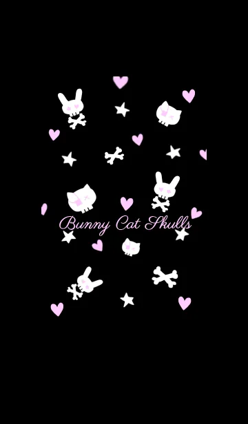 [LINE着せ替え] Bunny Cat Skullsの画像1