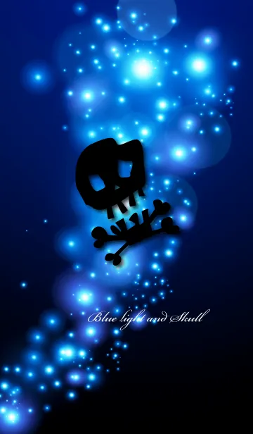 [LINE着せ替え] Blue light and Skull.の画像1