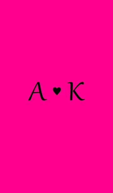 [LINE着せ替え] Initial "A ＆ K" Vivid pink ＆ black.の画像1