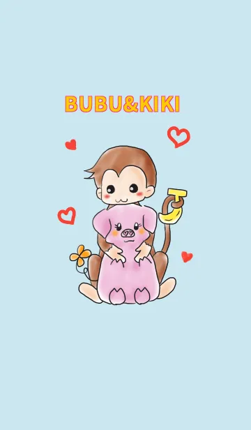 [LINE着せ替え] BUBU＆KIKI ~lovely~の画像1