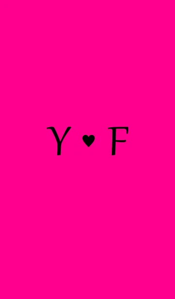 [LINE着せ替え] Initial "Y ＆ F" Vivid pink ＆ black.の画像1