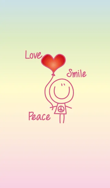 [LINE着せ替え] LOVE SMILE PEACEの画像1