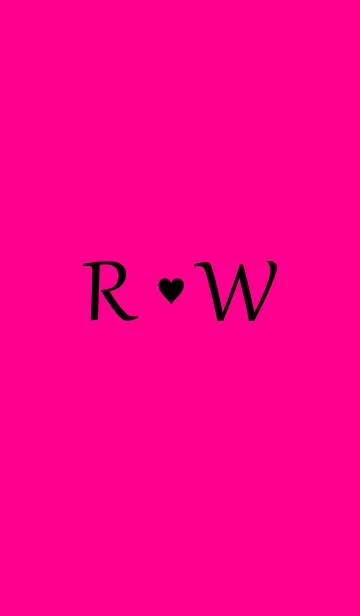 [LINE着せ替え] Initial "R ＆ W" Vivid pink ＆ black.の画像1