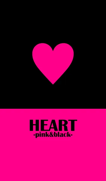 [LINE着せ替え] HEART -pink＆black-の画像1