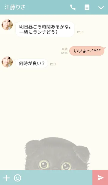 [LINE着せ替え] リアルなねこの着せかえvol.20 黒猫の画像3