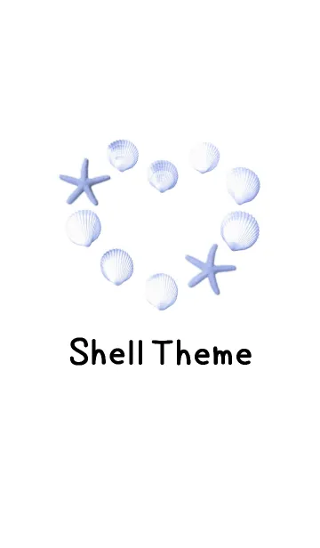 [LINE着せ替え] Simple Shell Theme...Blue Heart♡の画像1