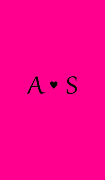 [LINE着せ替え] Initial "A ＆ S" Vivid pink ＆ black.の画像1