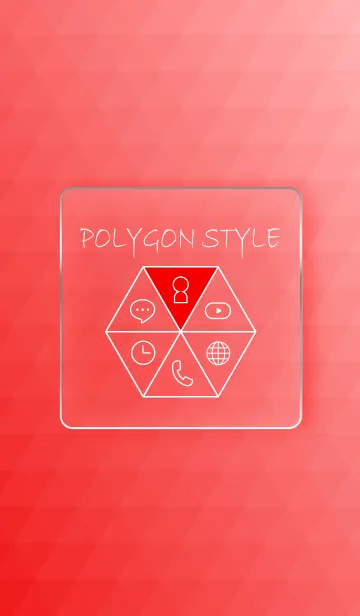 [LINE着せ替え] POLYGON STYLE - RED -の画像1