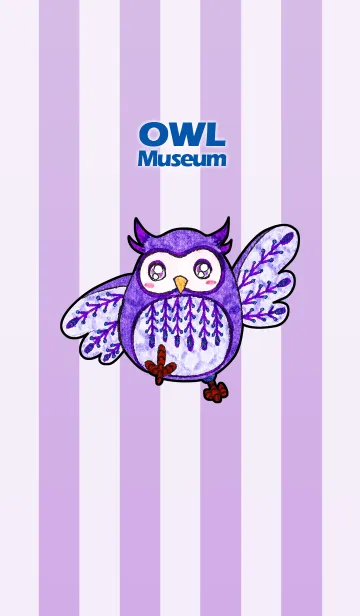 [LINE着せ替え] フクロウ 博物館 64 - Happy Owlの画像1