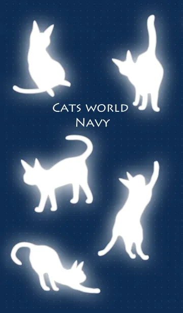 [LINE着せ替え] Cats world navyの画像1