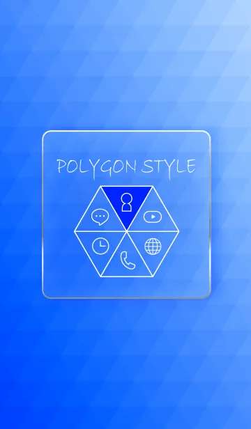 [LINE着せ替え] POLYGON STYLE - BLUE -の画像1