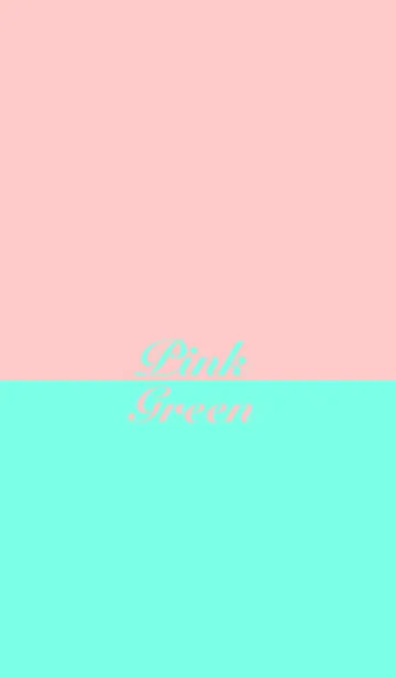 [LINE着せ替え] TWO COLORS / PINK ＆ GREENの画像1