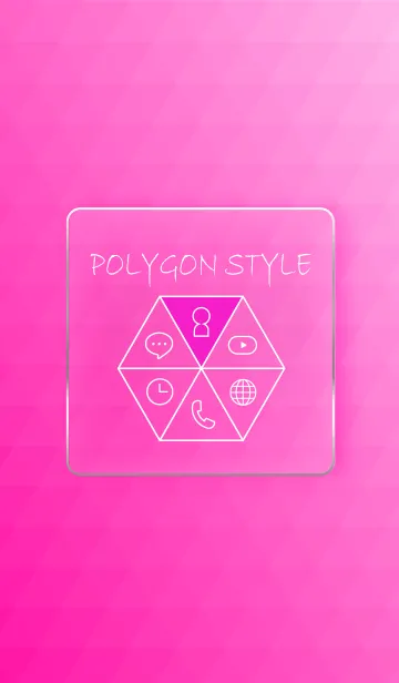 [LINE着せ替え] POLYGON STYLE - PINK -の画像1