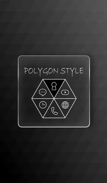 [LINE着せ替え] POLYGON STYLE - BLACK -の画像1