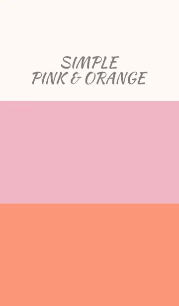 [LINE着せ替え] Simple pink ＆ orange.の画像1