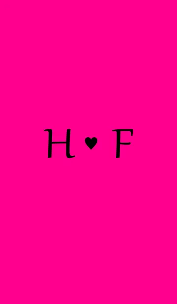 [LINE着せ替え] Initial "H ＆ F" Vivid pink ＆ black.の画像1