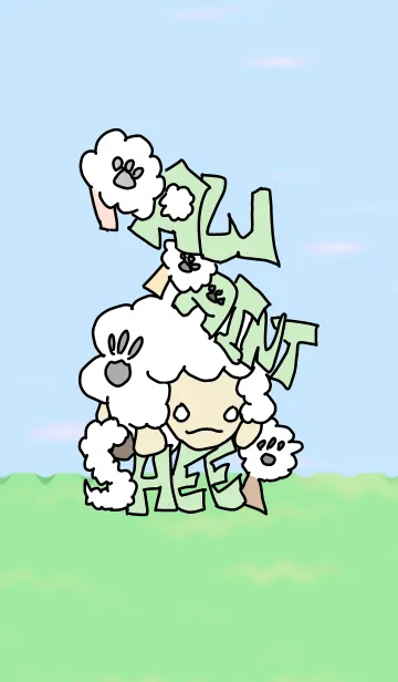 [LINE着せ替え] paw paint sheepの画像1