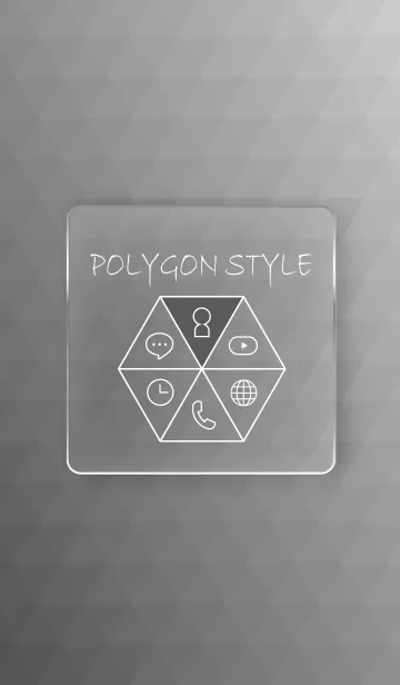 [LINE着せ替え] POLYGON STYLE - GRAY -の画像1