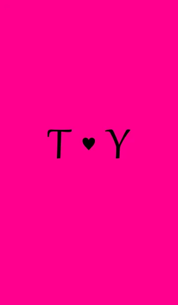 [LINE着せ替え] Initial "T ＆ Y" Vivid pink ＆ black.の画像1