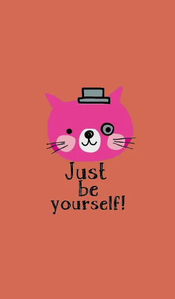 [LINE着せ替え] A nice pink cat. Just be yourself.の画像1