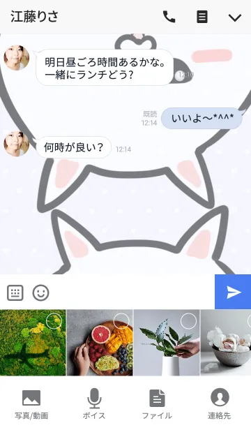 [LINE着せ替え] [りょうや]専用可愛いネコの名前着せかえの画像4