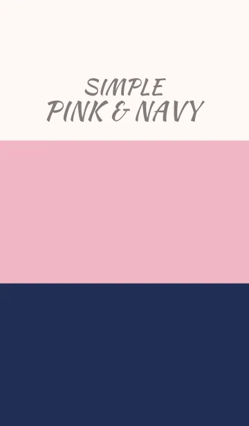 [LINE着せ替え] Simple pink ＆ navy.の画像1