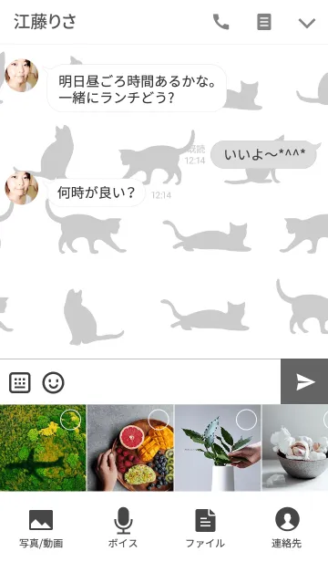 [LINE着せ替え] シンプルでスタイリッシュな猫の画像4