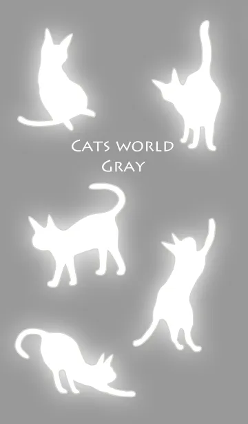 [LINE着せ替え] Cats World Grayの画像1