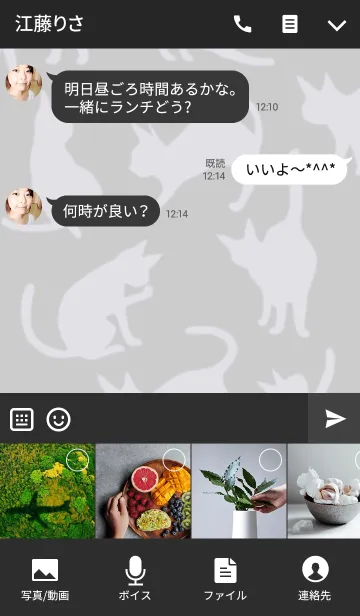 [LINE着せ替え] Cats World Grayの画像4