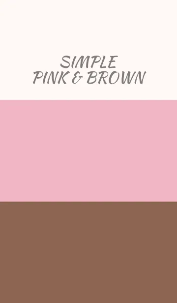 [LINE着せ替え] Simple pink ＆ brown.の画像1