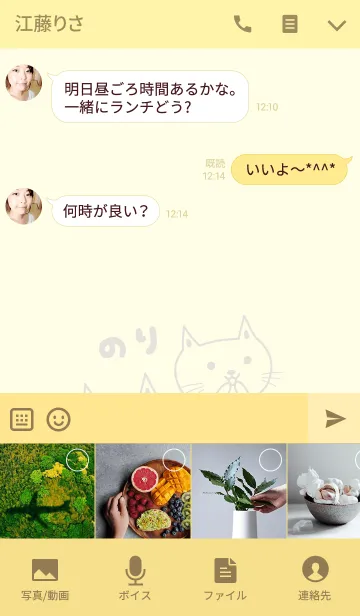 [LINE着せ替え] のりさんネコの着せ替え cat for Noriの画像4