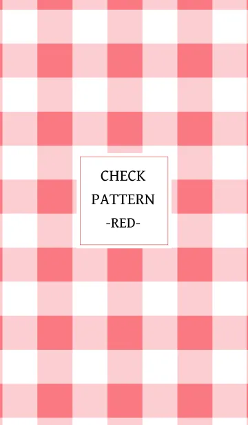 [LINE着せ替え] CHECK PATTERN -RED-.の画像1