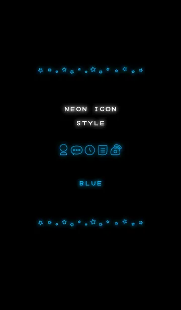 [LINE着せ替え] NEON ICON STYLE BLUEの画像1