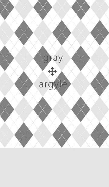 [LINE着せ替え] gray argyleの画像1