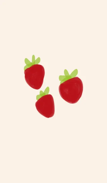 [LINE着せ替え] Lovely Strawberry Red ＆ Green Fruit Cuteの画像1