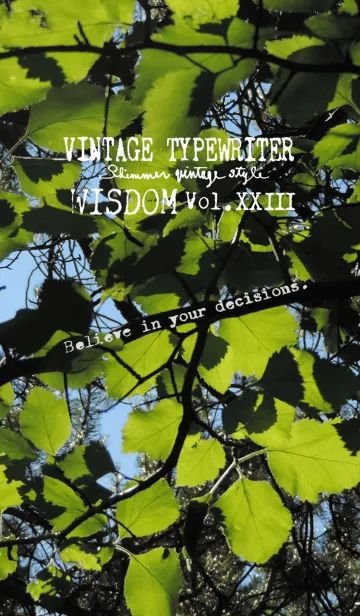 [LINE着せ替え] VINTAGE TYPEWRITER WISDOM Vol. XXIIIの画像1