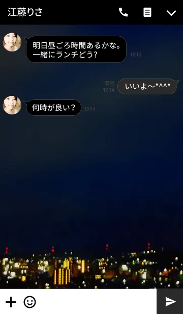 [LINE着せ替え] Distant night viewの画像3