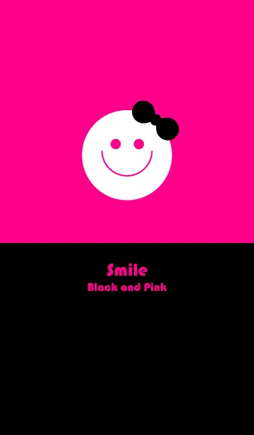 [LINE着せ替え] SMILE BLACK and PINK THEME.の画像1