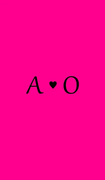 [LINE着せ替え] Initial "A ＆ O" Vivid pink ＆ black.の画像1