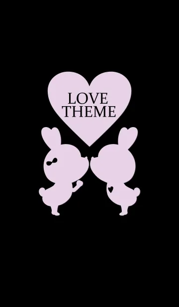 [LINE着せ替え] LOVE THEME BLACK ＆ PURPLE.の画像1